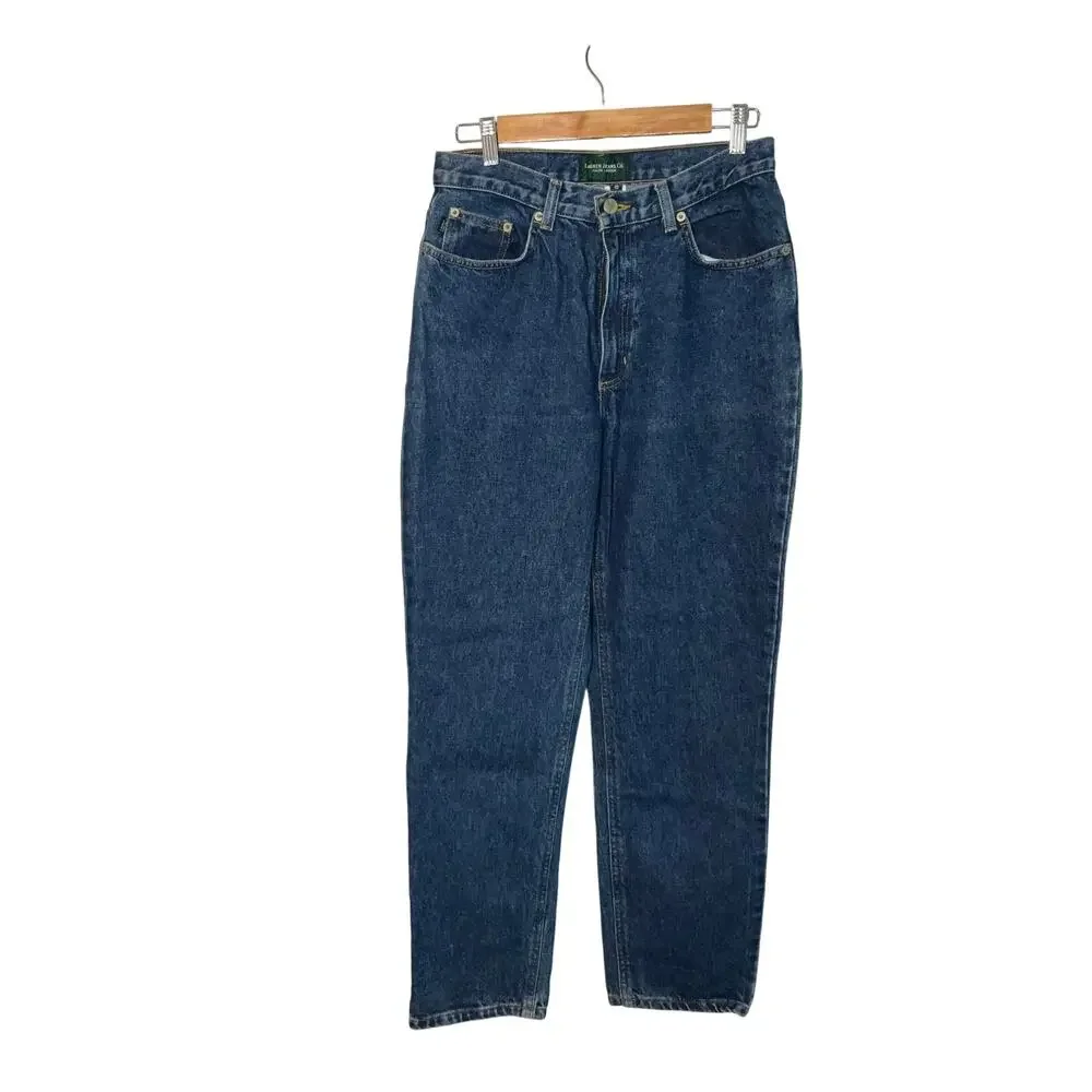 Lauren Ralph Lauren Jeans Dark Wash Straight Leg Blue Denim Jeans Size 10